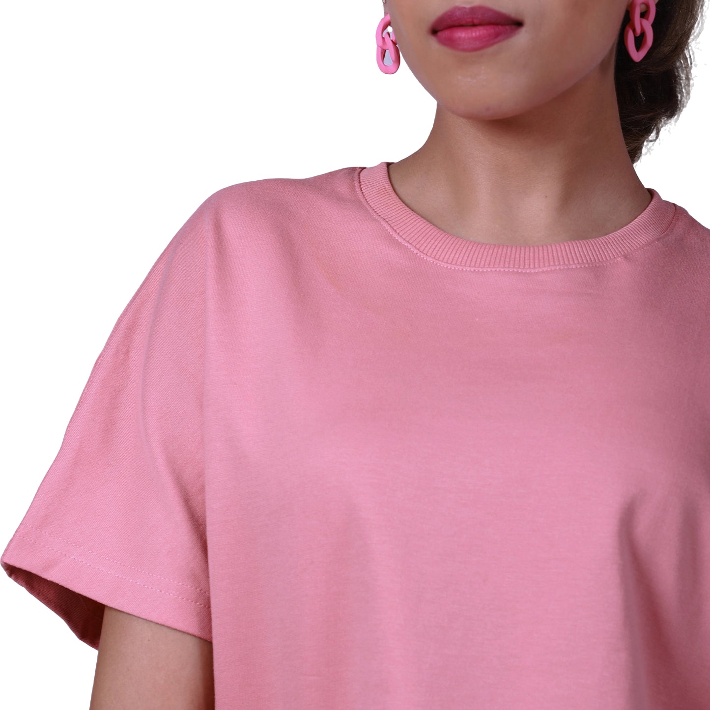 Destiny Salmon Pink Bold and Boxy Crop Top